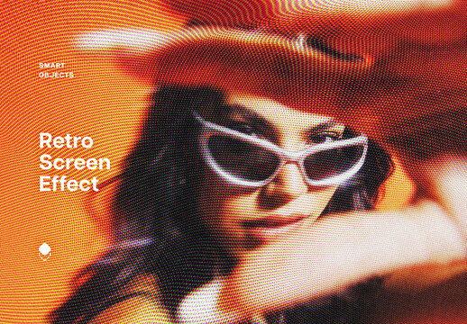 Retro Screen Photo Effect &ndash; Pixelated for Album Cover & Social Media (PSD)