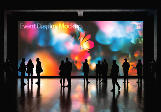 Large Event Screen Mockup &ndash; Indoor Branding Presentation (PSD)