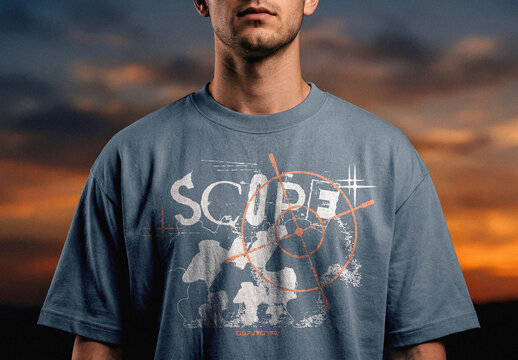 T-Shirt Mockup &ndash; Sunset Apparel Presentation (PSD)