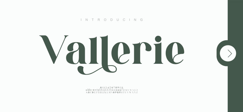 Vallerie, Beauty fashion luxury classic letters serif fonts decorative wedding vintage retro logos.