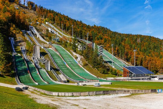 Image of the Planica Ski jumping hills in Slovenia, Europe
