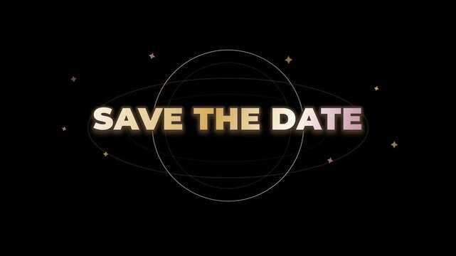 Save The Date Text Animation Event Invitation Announcement Countdown Opener Template