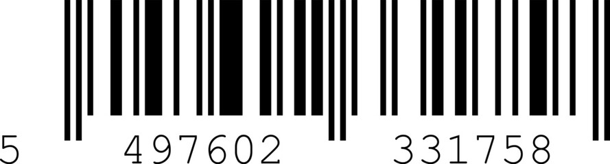 Obraz premium Retail Barcode With Numeric Code For Packaging