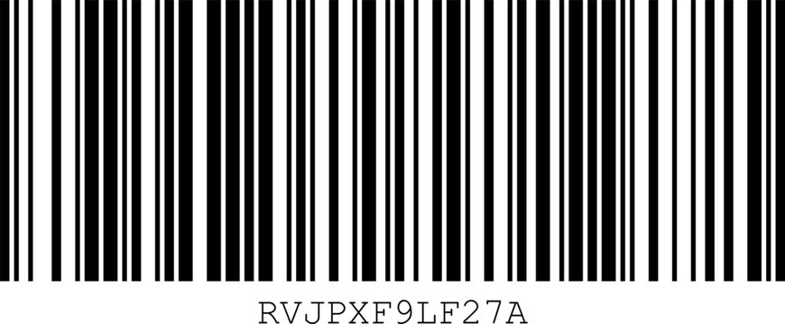 Horizontal Barcode For Product Label And Inventory