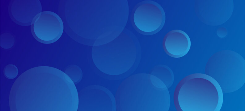 Abstract blue background with dynamic circles of different sizes, overlapping circular layers, neon edge glow, futuristic digital composition