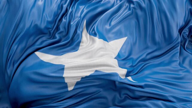 Somalia flag waving Seamless flag 3d animation slow motion Looping