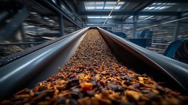 Industrial Trommel Screen with Debris Sorting Process