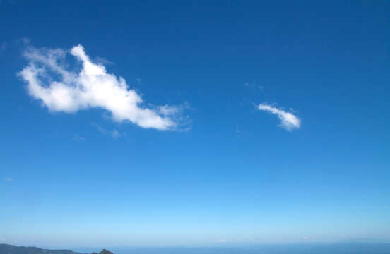 Sky blue high angle wide