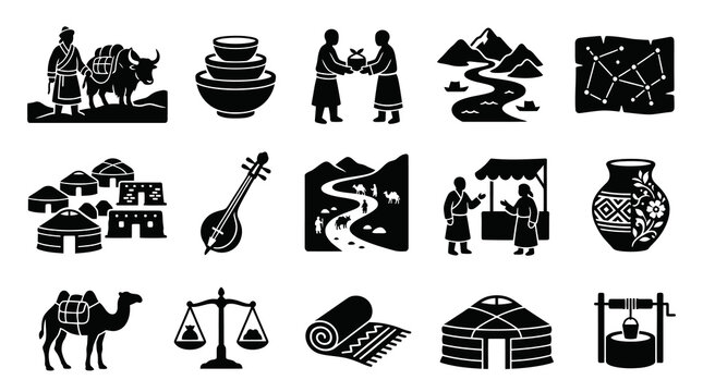 Mongolian Cultural Icons: Yurt, Camel, Traditional Crafts, and Nomadic Life