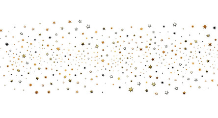 Elegant gold star confetti graphic on white background. Perfect for celebratory designs, greeting cards, or festive prom © vegefox.com