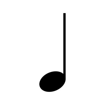 Quarter note music symbol icon