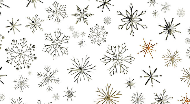 Elegant seamless snowflake pattern background for Christmas, winter holidays, and seasonal greeting