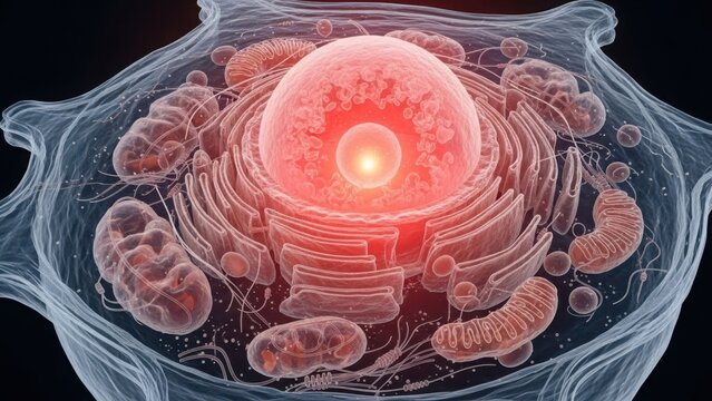 Cellular structure with organelles