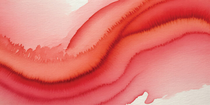 Abstract red and white silk fabric texture with soft flowing folds and smooth elegant pattern