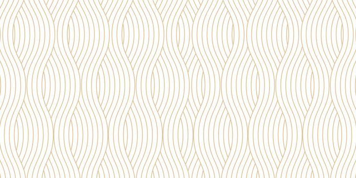 Yellow instant noodle, pasta and spaghetti texture with geometric wavy lines. Ramen, pasta vector pattern. Background abstract food illustration