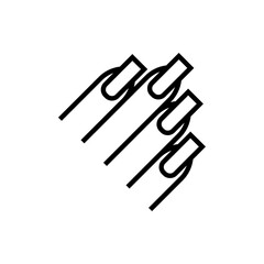 Obraz premium Long Square Manicured Fingernails Icon for Nail Salon Branding and Manicure Services