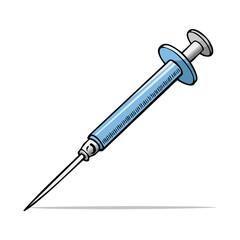 Fototapeta premium Medical Syringe with Needle Illustration Vector Art