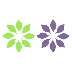 Fototapeta premium ORGANIC GREEN LEAVES SIGN SYMBOL LOGO VECTOR