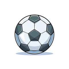 Fototapeta premium Classic Black and White Soccer Ball Illustration with Shadow Detail