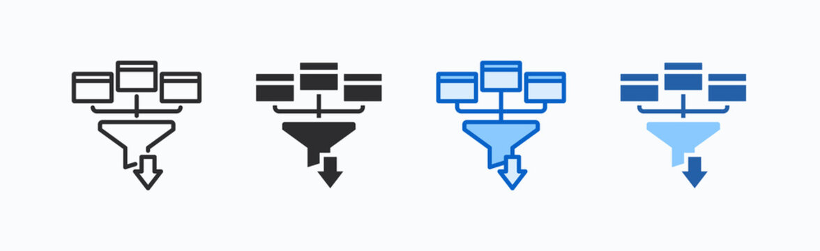 Ingestion Icon Sheet Multiple Style Collection Isolated Vector