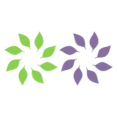 Fototapeta premium BOTANICAL GREEN LEAVES BIO ECO PRODUCT ORGANIC FARMING LOGO SIGN SYMBOL VECTOR 