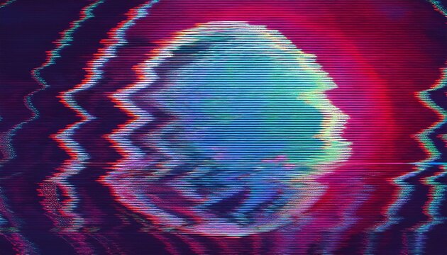 glitch effect with retro tv screen look vhs effect for old vintage designs