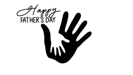 Obraz premium Happy Father's Day Handprint Greeting Card Design for Dad