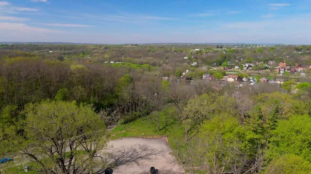 Aerial video of Galena, Illinois, USA, on a beautiful spring day. The Ulysses S. Grant Home State Historic Site also appears in this video.