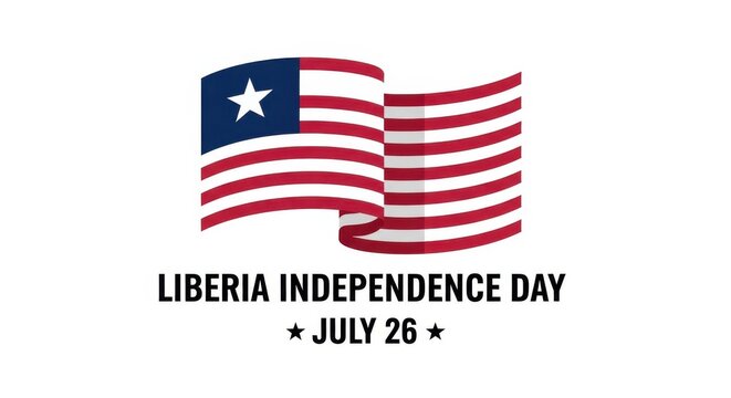 Liberia Independence Day celebration with flag on July 26