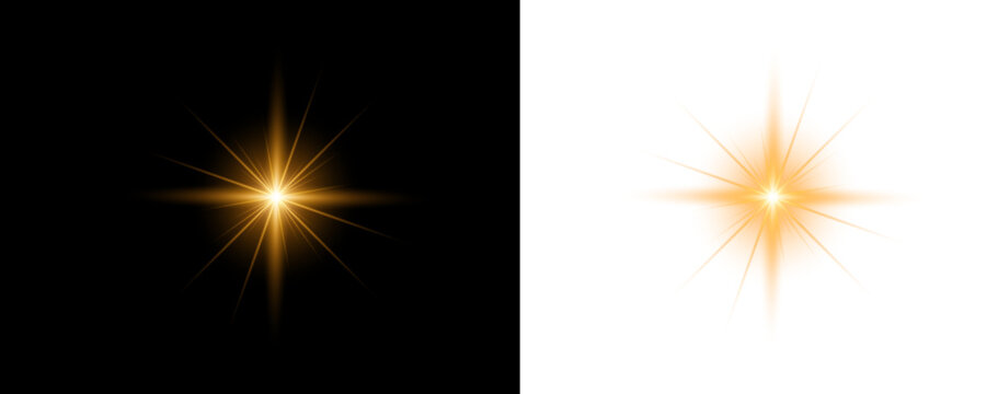 Dramatic red light effect starburst flare on black background for visual impact