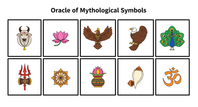 Oracle of Mythological Symbols: Hindu Icons, Sacred Animals, and Spiritual Emblems