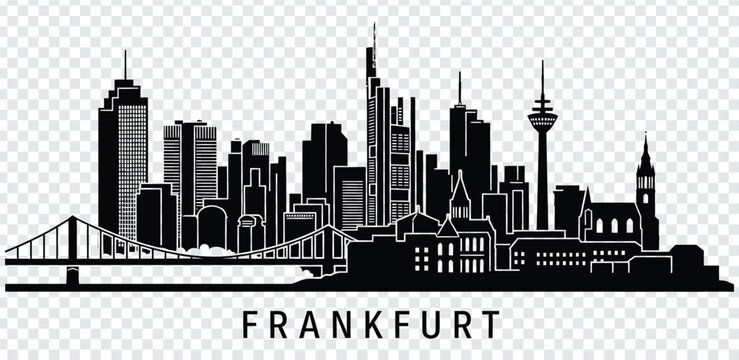 Frankfurt skyline, germany, vector illustration