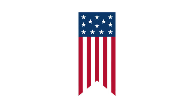 Vertical united states of america flag banner