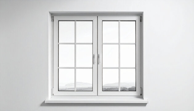 White Closed Window Minimal Style