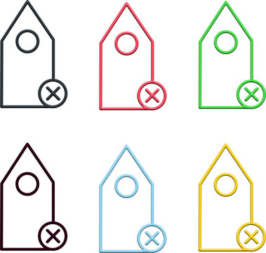 3d set of tags vector or illustrator design