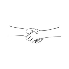 Fototapeta premium Single line one line art Hand drawn pinky promise concept line art style