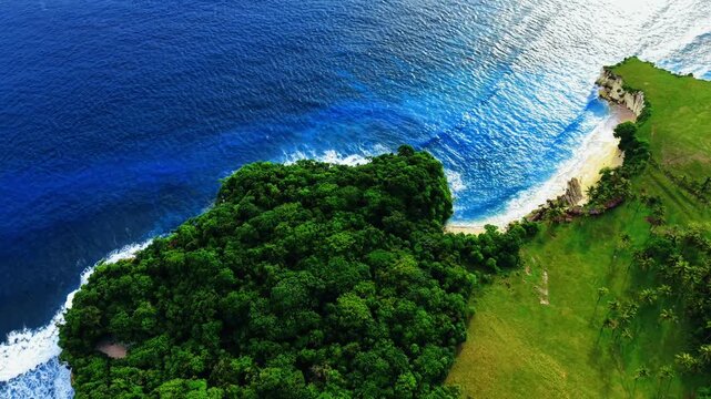Watu Bela Beach, Pristine White Sand and Traditional Village Cliffs in West Sumba