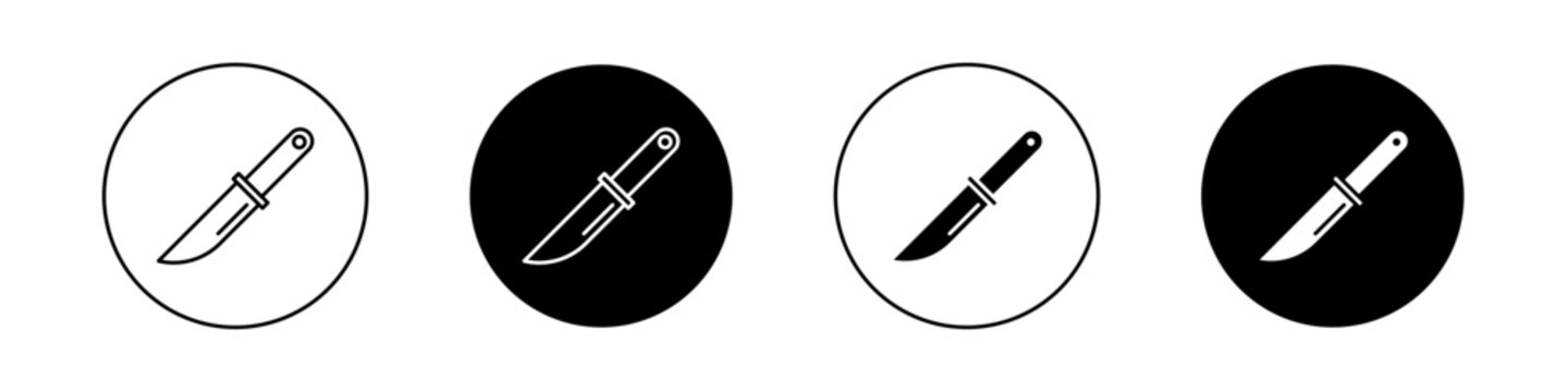 knife icons vector graphics collection on white background