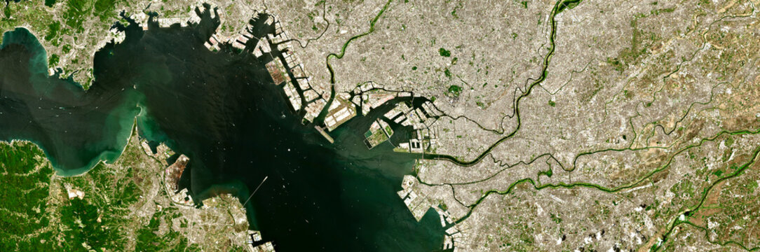 Tokyo on open data satellite image