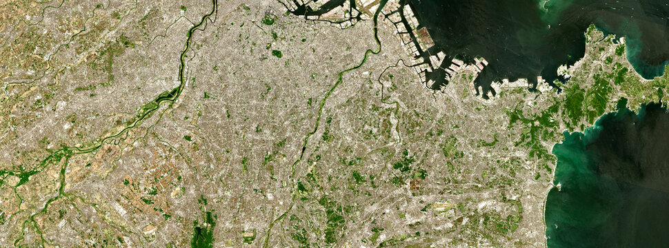 Tokyo on open data satellite image
