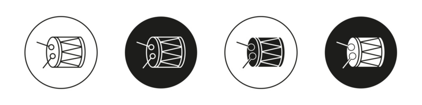 Muslim drum icons vector graphics collection on white background