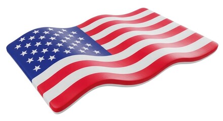 Fototapeta premium Celebrating american independence day vibrant waving us flag symbolizing freedom and patriotism