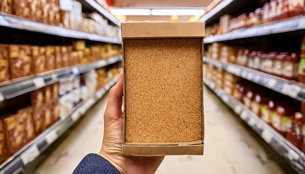 kelloggs graham cracker crumbs original box held in grocery store aisle