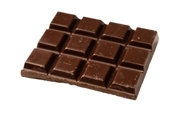 Fototapeta premium A chocolate bar with dried berries isolated on a white background.