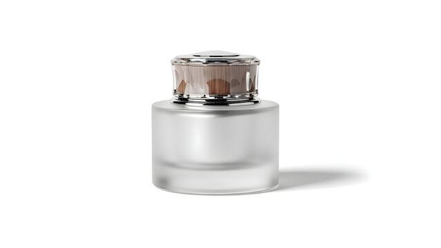 Luxury Frosted Glass Perfume Bottle with Silver Cap