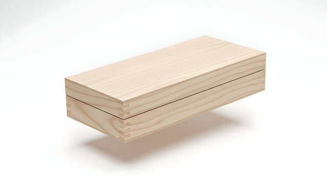 Natural Wooden Box with Dovetail Joints