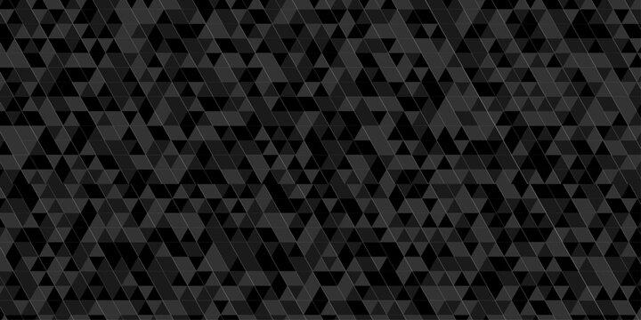 Vector paper creative diamond surface seamless technology gray and black randomly low polygon background. pattern Polygon mosaic triangle, business corporate background.