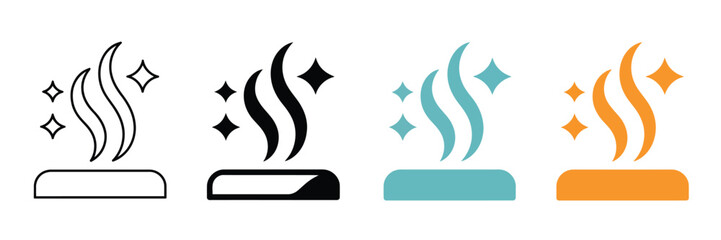 aroma icons with transparent background clean fragrance and scent symbols representing wellness air freshness and hygiene vector design © Sidratul Muntaha 4