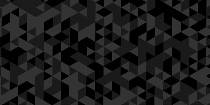 Vector paper creative diamond surface seamless technology gray and black randomly low polygon background. pattern Polygon mosaic triangle, business corporate background.