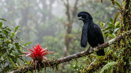 Fototapeta premium Resplendent Quetzal in Rainforest Canopy